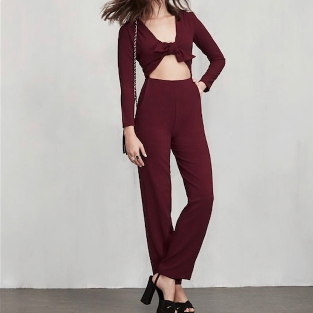 Reformation Ferris Jumpsuit in Red